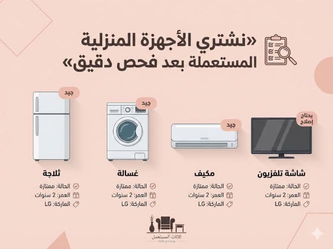شراء أجهزة منزلية وإلكترونيات مستعملة