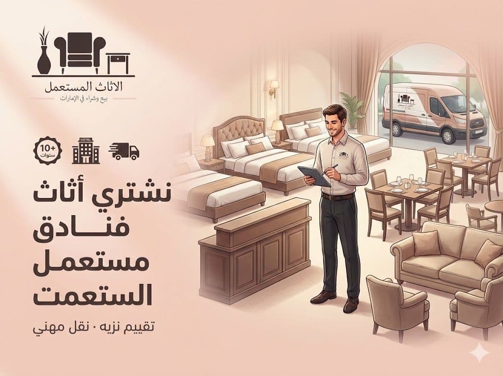 شراء أثاث فنادق مستعمل في الإمارات - أفضل سعر وخدمة سريعة